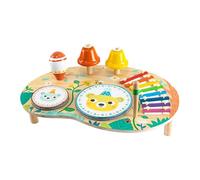 Dfstvup Activity Table for Kids - Wooden Early Childhood Music Enlightenment Toy - Sensory Hand-eye Coordination Development Toys for 2+ Toddler Boys Girls Children Baby