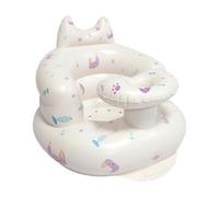 Dfstvup Baby Blow Up Chair | Multi-Functional Foldable Inflatable Sofa Back Support Cute Pattern,Blow Up Floor Seat for Age 3+ Months, Portable Baby Learning Chair with Built in Pump for Outings