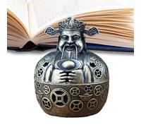 Dfstvup Incense Cone Holder - Incense Holder for Sticks - God of Wealth Design Aesthetic Antique Bowl for Room Home Outdoor House Yoga Spa Bathroom