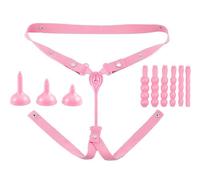 DFsucces Chastity Device Elastic Band,Adjustable Rope Belts,Pink-Set | Chastity Belt,Anti-Fall Chastity Cage Auxiliary,for Men Adult Game Sex Toys