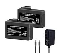 DFTIM 4000mAh 2Pack Lithium-ion Battery Pack for Heated Gloves, Socks, Hats, Mittens, Vest, Jacket, Hand Muff, Boots, Hat, Knee Braces Suit, for Most Winter Garments 7.4V Battery with Charger Power