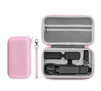 DFTIM Osmo Pocket 3 Case, Portable Carrying Bag Compatible for DJI Osmo Pocket 3 Vlogging Camera, Hard Storage Bag with Wrist and Carabiner, Pink Color Surface Waterproof Travel kit Combo Accessories