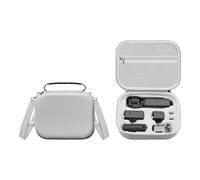 DFTIME Pocket 3 Bag Carry Case, Portable PU Hard Storage Bag with Shoulder Straps Case Compatible for DJI Osmo Pocket 3 Vlogging Camera, Grey Color Surface Waterproof Travel kit Combo Accessories