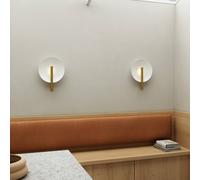 DFTP by Nordlux Furiko wall light with switch, brass/white