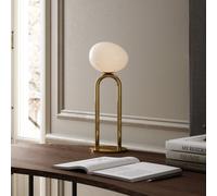 DFTP by Nordlux Shapes table lamp, white/brass, glass, 47 cm high, E27