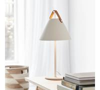 DFTP by Nordlux Strap table lamp made of metal with leather strap, white