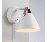 DFTP by Nordlux Strap wall light with leather strap, white