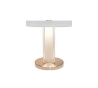 DFTP by Nordlux Trezzi LED rechargeable table lamp, white, height 22 cm, metal/glass