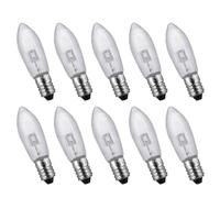 DFTRIF 10pcs/pack E10 LED replacement Bulbs Top Candle Fairy Christmas Lights Lamp 10V-55V AC Warm White christmas decor Wholesale