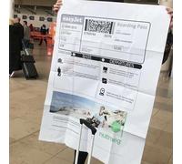 DFUNKY Creations Giant Boarding Pass Ticket | Funny Travel Prank Gift | Oversized Airline Ticket Prop | Surprise Holiday Reveal | Custom Gift