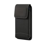 DFV mobile - Belt Case Cover Vertical Leather and Nylon for MaxCom MS601 (2025) - Black