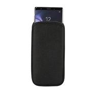 DFV mobile - Neoprene Sock Sleeve Case for Smartphone Soft Shockproof Scratch Resistant Washable Hygienic Slim Slide-In Protection for Philips E6268 (2024) - Black