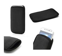 DFV mobile - Neoprene Waterproof Slim Carry Bag Soft Pouch Case Cover for BlackBerry Bold Touch 9900 - Black