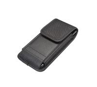 DFV mobile - Vertical Belt Holster Pouch with Card Slot Leather and Nylon for Smartphone for vivo V60 Lite 4G (2025) - Black