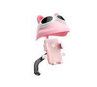 Dfvajwc Cute Cartoon Animals Motorbike Phone Holder Motorcycle Navigation Rainproof Sunshade Helmet Mobile Phone Holder Adjustable GPS Mount(Pink)