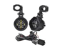 Dfvajwc Halogen Headlamp Headlight For Motorcycle Fog Lights Led Auxiliary Driving Lamp Headlight Spotlights 100W Wired Switch Dual Color