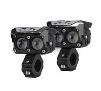 Dfvajwc Halogen Headlamp Headlight For Motorcycle LED Headlight Auxiliary Spotlight Yellow White Dual Color Fog Light 10V-28V 30W Projector Lens Lamp(Style B)