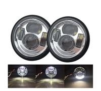 Dfvajwc Motorbike Headlights For D Avidson Dyna Fat Bob Black 4.65 Inch Motor Style Head Lights For FXDF Dyna Fatbob Led Motor Projector Motorcycle Headlamp(Chrome and drl)