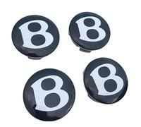 DFVBNH Car Hub Centre Caps for Bentley Continental 2006-2010, Hub Center Cover Wheel Center Hub Caps Waterproof DustProof Wear Resistant Anti Rust Rim Protectors Accessories 4PCS,Black-69MM
