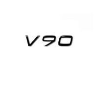 DFVBNH Car Logo Badge Emblem for Volvo V90 2016-2023, Sticker Car Emblem Logo Frame Trim Car Rear Emblem Front Grille Badge Adhesive Exterior Interior Decoration Accessories,V90-Black