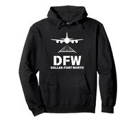 DFW Airport Dallas-Fort Worth, TX Airplane Landing on Runway Pullover Hoodie