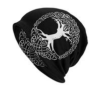 DFWY Nordic Viking Compass Printed Beanies Hat for Men, Summer Cool Caps Thin Bonnet Vintage Street Stocking Cap