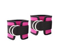 DFWZMQTG 1 Pair Resistance Bands 2 D- Ankle Straps for Cable Machines Adjustable Neoprene Premium Cuffs Home Gym Fitness