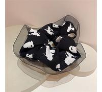 DFWZMQTG Hair Accessory Rope Organza Pressed Edge Black and White Calico Art Fold Big Circle