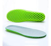 DFWZMQTG Height Increase Insoles 1/2/3 Cm Up Invisiable Mesh Deodorant Breathable Cushion Shock Absorption Pads Green Color