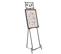 DFWZMQTG Outdoor Advertising Stand Wedding Welcome Simple Iron Oil Painting Multifunctional Easel Floor Photo