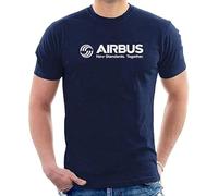 DFXBHW Airbus Aviation Inspired T-Shirt, 100% Cotton (UK, Alpha, L, Regular, Regular, Navy Blue)