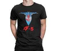 DFXBHW Battle of The Planets Gatchaman God Phoenix G-5 Unisex T-Shirt (UK, Alpha, L, Regular, Regular, Black)