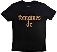 DFXBHW Fontaines D C Gothic Band Logo T Shirt Black