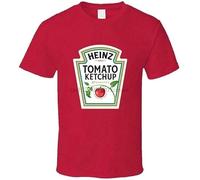 DFXBHW Heinz Tomato Ketchup Funny T-Shirt, Men's, Many Colours, Gift (UK, Alpha, M, Regular, Regular, Red)