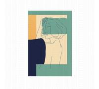 DFZEWKI 1 Line Art Poster, Abstract Style Wall Decor, Frameless Canvas Print, Home Decor, Room Decor,galler(40x80cm(16x31in)/No frame)