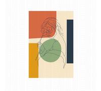 DFZEWKI 1 Line Art Poster, Abstract Style Wall Decor, Frameless Canvas Print, Home Decor, Room Decor,galler(80x160cm(31x63in)/No frame)