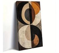 DFZEWKI Frameless Minimalist Large Wall Art Abstract Painting Canvas Print round Poste Decor for Living Room Home Decor(55x110cm(22x43in)/No frame)