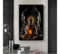 DFZEWKI God Buddha Wall Art Canvas Prints Paintings Modern Buddha Canvas Pictures Buddhism Posters Modern Artwork Wall Decor 50x70cm(20x28in) Frameless