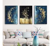 DFZEWKI Nordic Light Luxury Abstract Fish Butterfly Canvas Prints Poster Picture Wall Art for Living Room Home Decor Pictures(50x75cm(20x30in) x3/No frame)