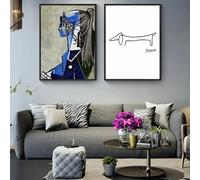 DFZEWKI Picasso Abstract Canvas Pictures Artwork Paintings Posters and Prints Famous Wall Art for Living Room Home Decor 30x45cm(12x18in) x2 Frameless