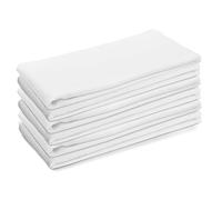 DG Collections Terry Kitchen Towels, 100% Cotton Kitchen Dish Towels, Set of 6(Size: 18x28 Inches) - 400 GSM, Absorbent Terry Cloth Dish Towels, Very Soft Tea Towels - White Color