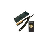 DG Cut Throat Razor Kit - 24k Gold Plated Swing Lock with Matt Royal Black Color - Straight Edge Razor for Barbers & Personal Use - Stainless Steel