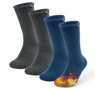 DG Hill (2pk or 4pk Kids Thermal Winter Socks, Thick Insulated Heated Boot Socks for Cold Weather, Girls and Boys Small