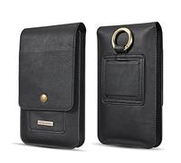 DG.MING Universal Phone Belt Holster for Samsung Galaxy S20 FE,S20 FE 5G,S20+ 5G,Note10 Lite,Note20,Genuine Leather Men Carrying Sleeve Pouch with 13 Card Holder