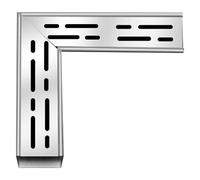 DGAMHF Stainless Steel Floor Drainage Trench, Outdoor Sidewalk Bath Floor Drainage Kit, Rectangular Drainage Trench For Indoor Outdoor Decor(25x4x3cm)