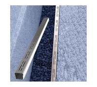DGAMHF Stainless Steel Floor Drainage Trench, Outdoor Sidewalk Bath Floor Drainage Kit, Rectangular Drainage Trench For Indoor Outdoor Decor(100x8x3cm)