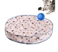 Dgayaeic Cat Play Mat with Ball Toy, USB-Powered Automatic Rolling Cat Toy, Interactive Kitten Game, Encourages Exercise, Easy USB Charging, 22x6x8cm for Keeping Kittens Active and Engaged