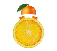 Dgayaeic Fun Orange Fruit Costumes, Funny & Eye-Catching Design, Polyester, Sliced Fruit Vegetable Costume, Halloween Funny Set with Hat, Easy to Wear & Remove, or Women Men Boys Girls