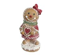 Dgayaeic Gingerbread Man Statue, 1pc Christmas Gingerbread Man Figurine, Small Resin Holiday Figurines, Compact Size, Party Home Decor, Great for Display Cabinets, Tiered Trays & More