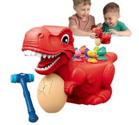 Dgayaeic Hammering Pounding Toys | Dinosaur Hammering Game with Sound and Light - Fine Motor Skill Toy with Small Dinosaur for Early Learning, Fun Activities